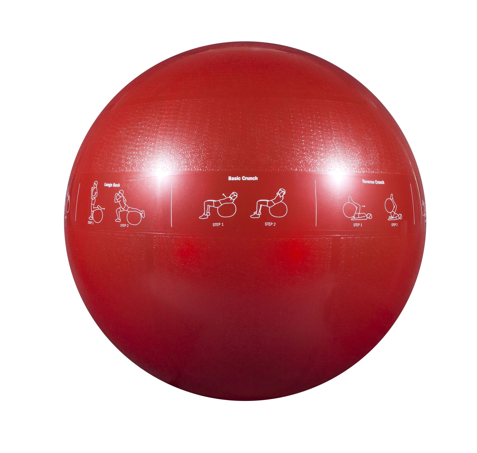 EXERCISE BALL, PROFESSIONAL GRADE STABILITY, 65CM RED, FOR WORKOUT, FITNESS